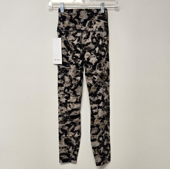 Lululemon Wunder Train HR Tight 25” Black tie dye Leggings 2 - Picture 3 of 7